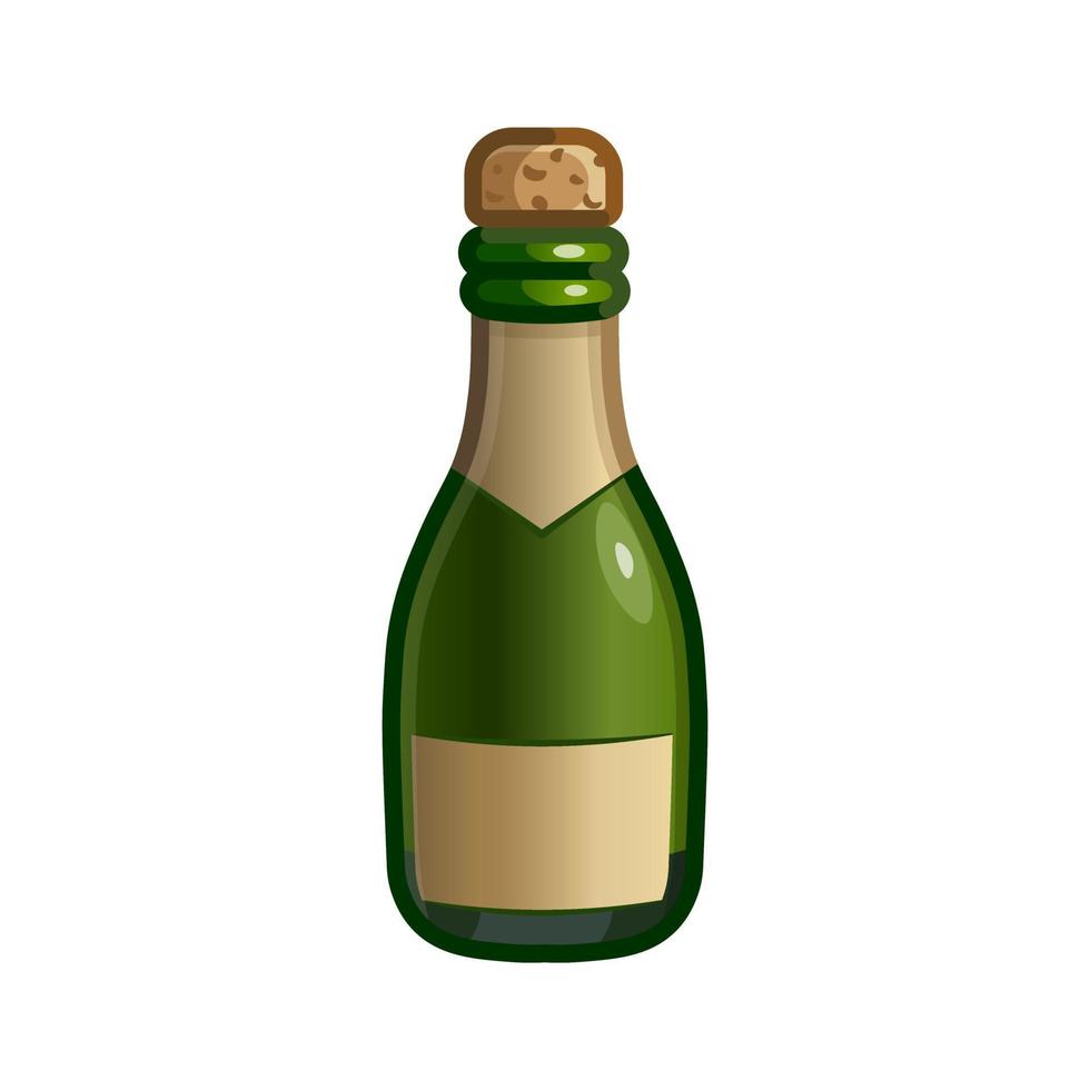 bouteille de champagne grande taille icône de cocktail emoji vecteur