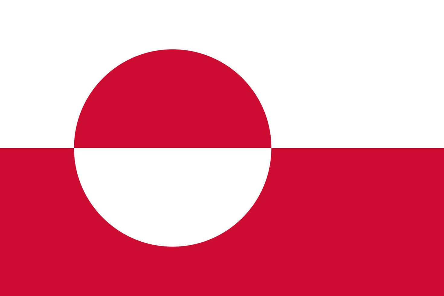 illustration simple du drapeau du groenland pour le jour de lindépendance ou les élections vecteur