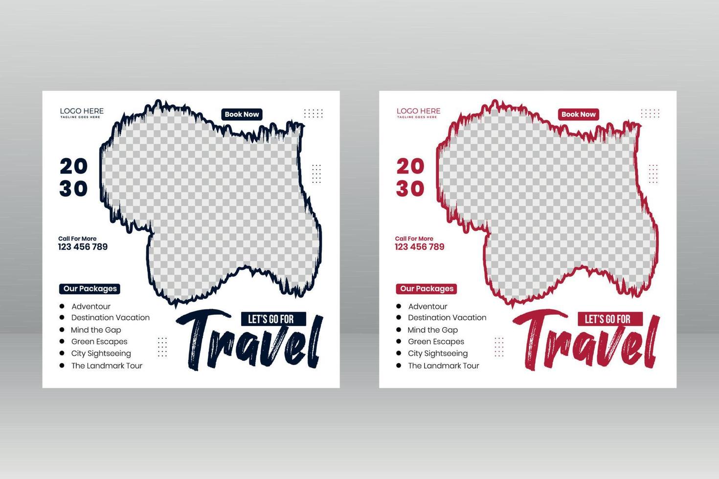 visites et voyages sur les réseaux sociaux vecteur