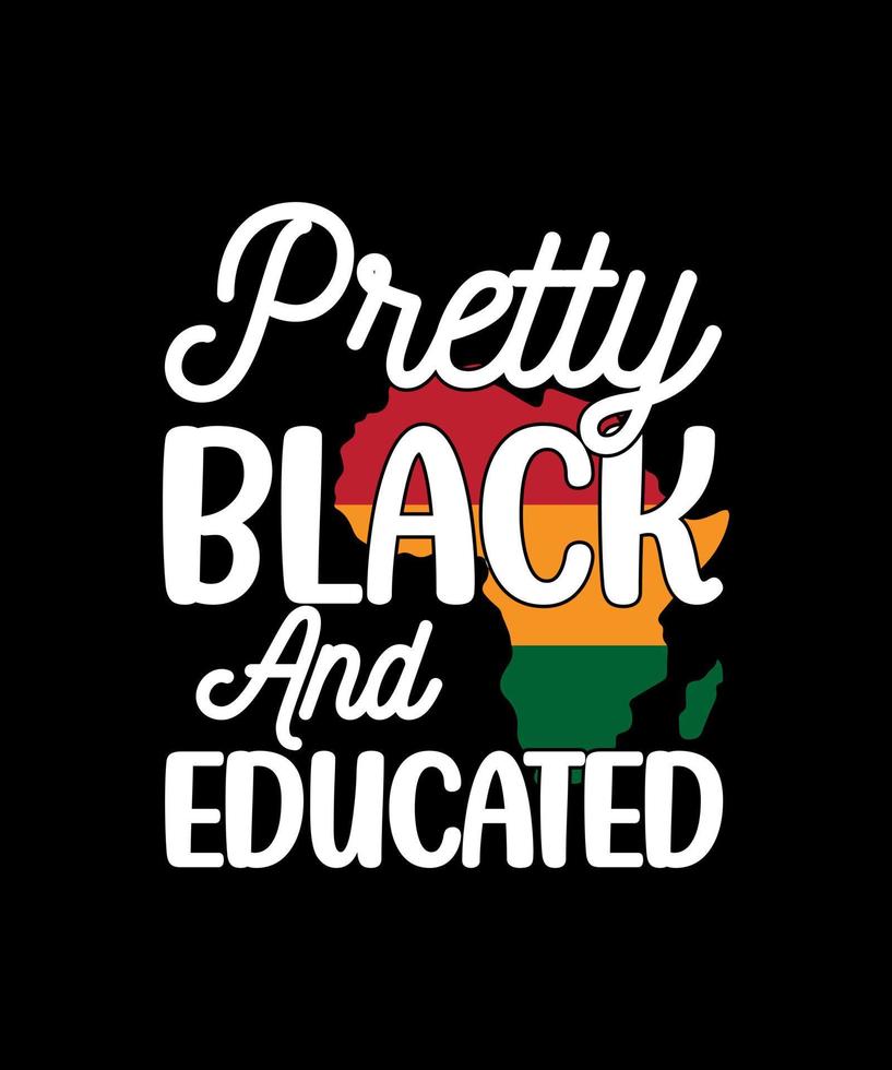 t-shirt jolie histoire noire et noire instruite vecteur