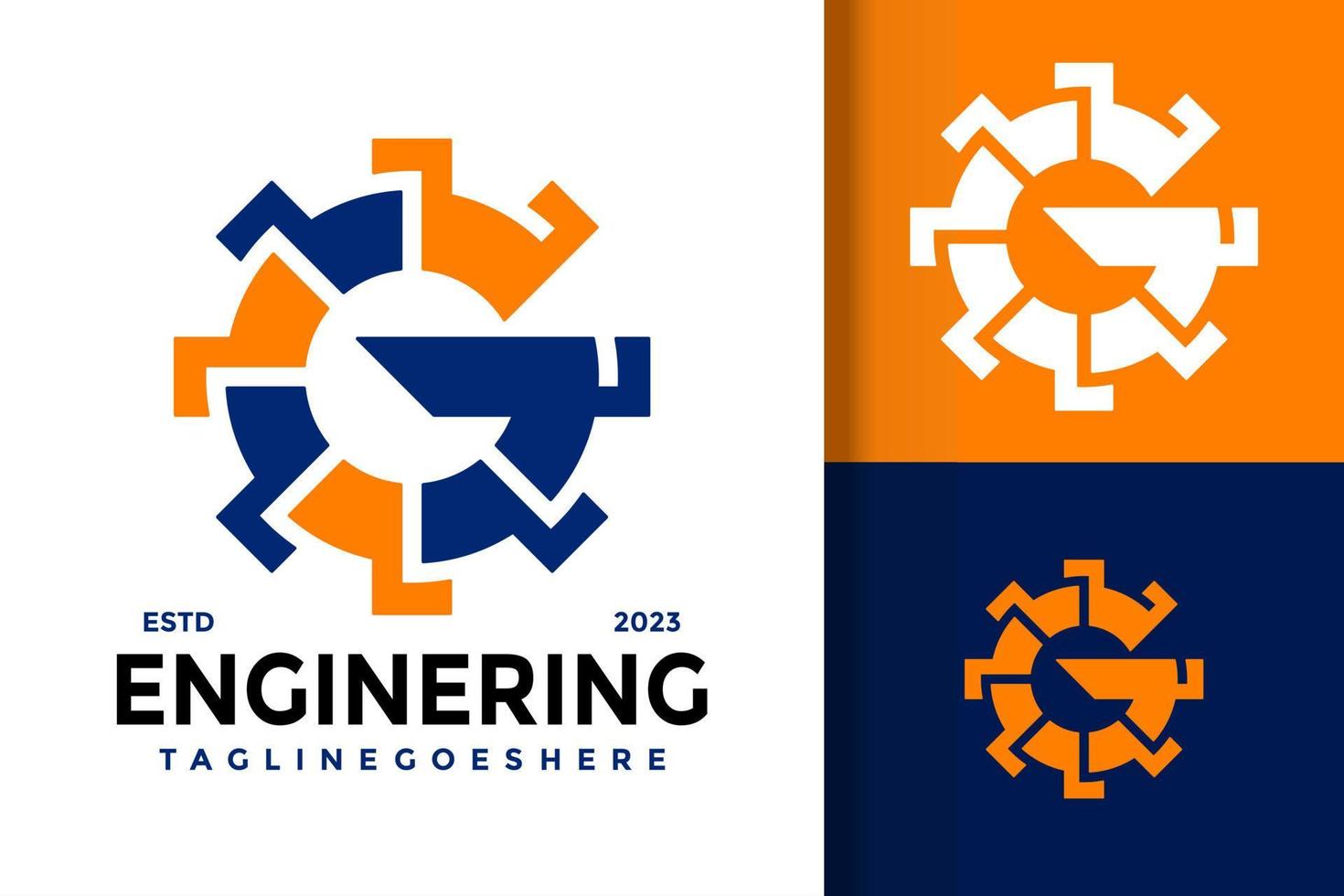 lettre g gear engineering logo logos élément de conception modèle d'illustration vectorielle stock vecteur