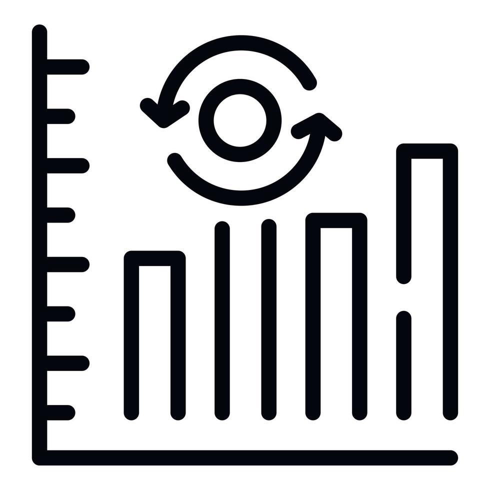 vecteur de contour d'icône de point clé de graphique. vérification de la liste