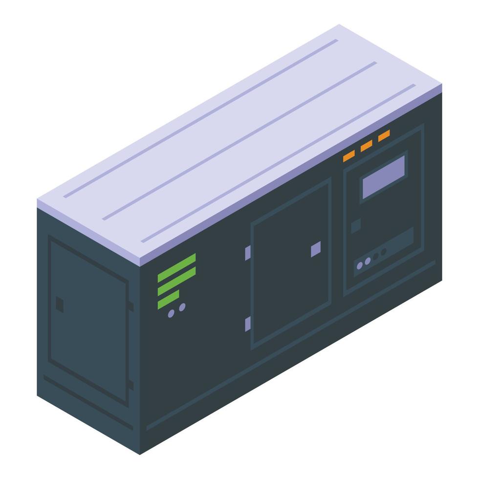 vecteur isométrique d'icône de générateur d'industrie. puissance énergie