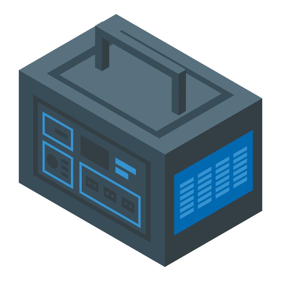 vecteur isométrique d'icône de générateur d'énergie. pouvoir électrique