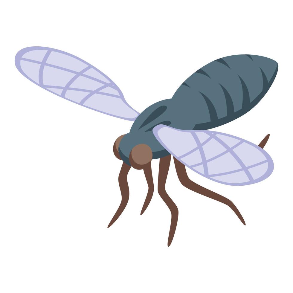 vecteur isométrique d'icône d'insecte nuisible. bug de moustique