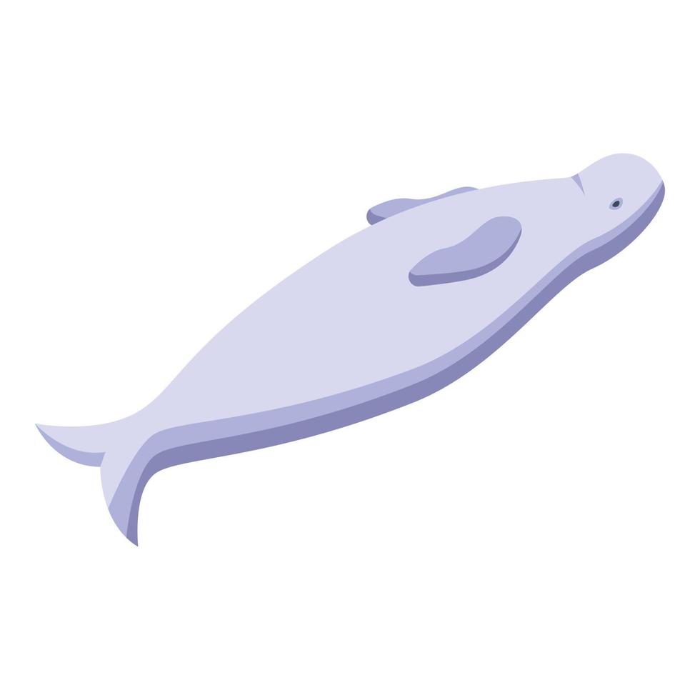 vecteur isométrique d'icône de dugong de mer. bébé océan