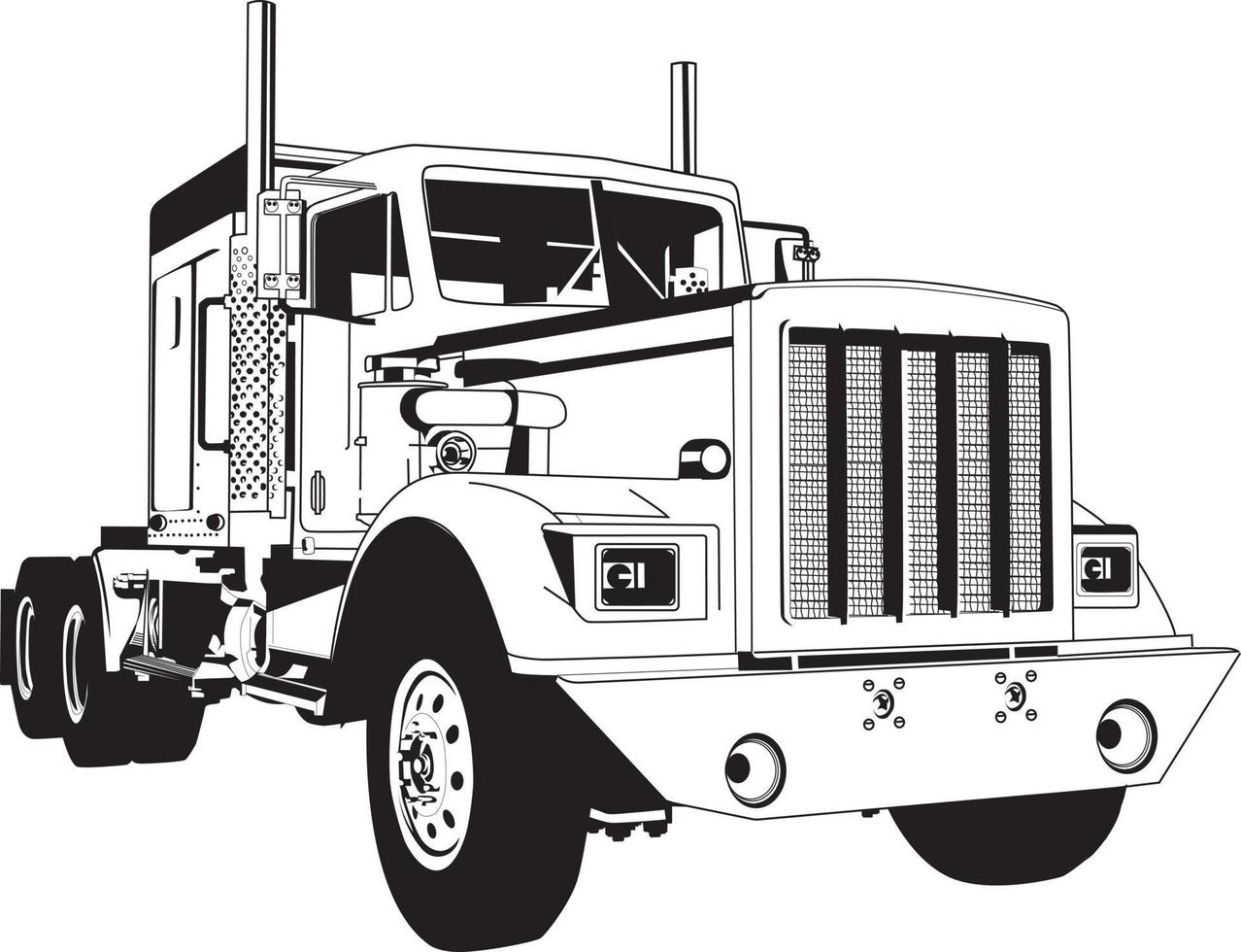 illustration de silhouette de camion vecteur