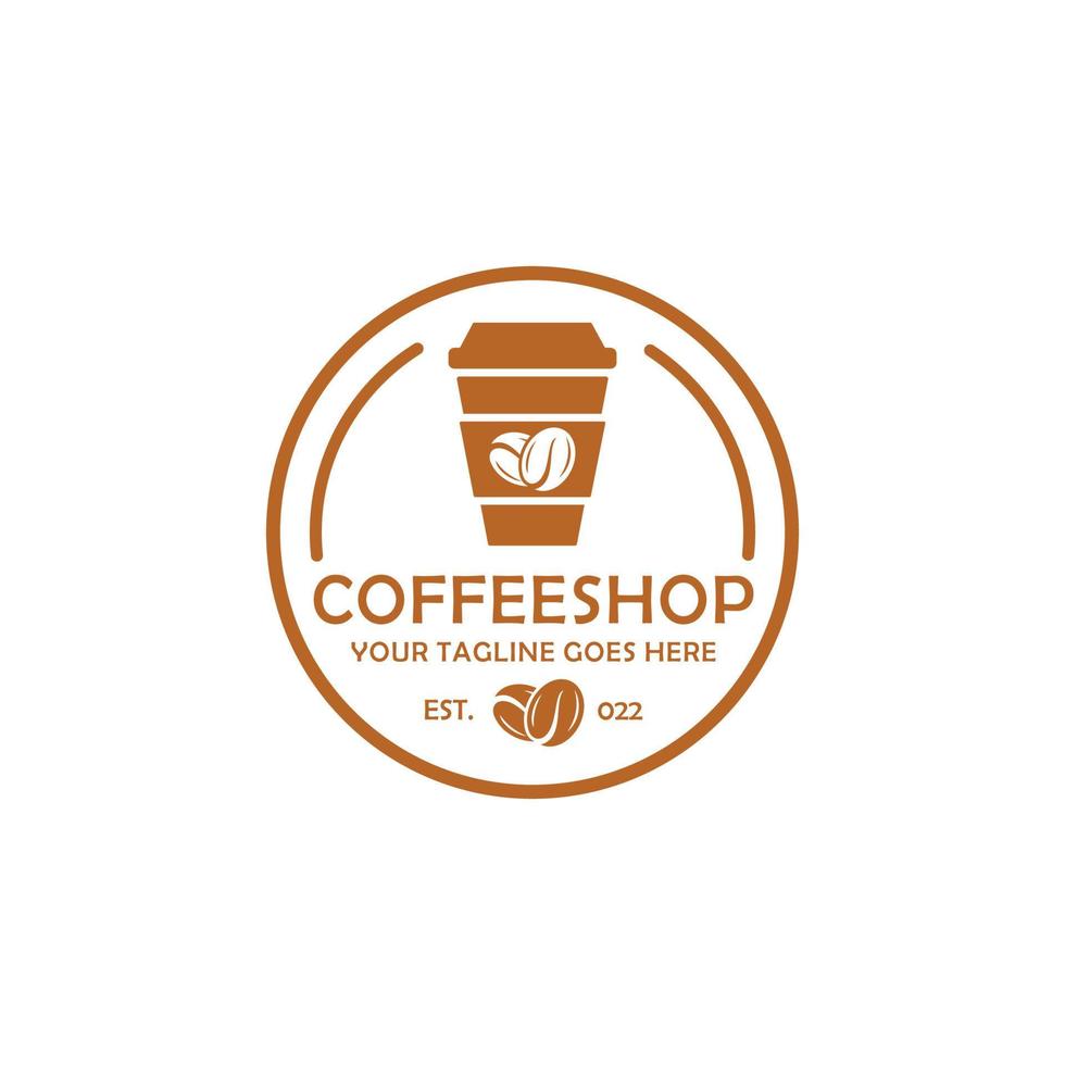 vecteur de conception de logo de café