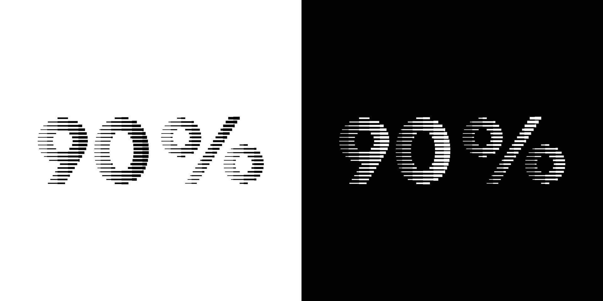 Illustration vectorielle de lignes de réduction de 90 % vecteur