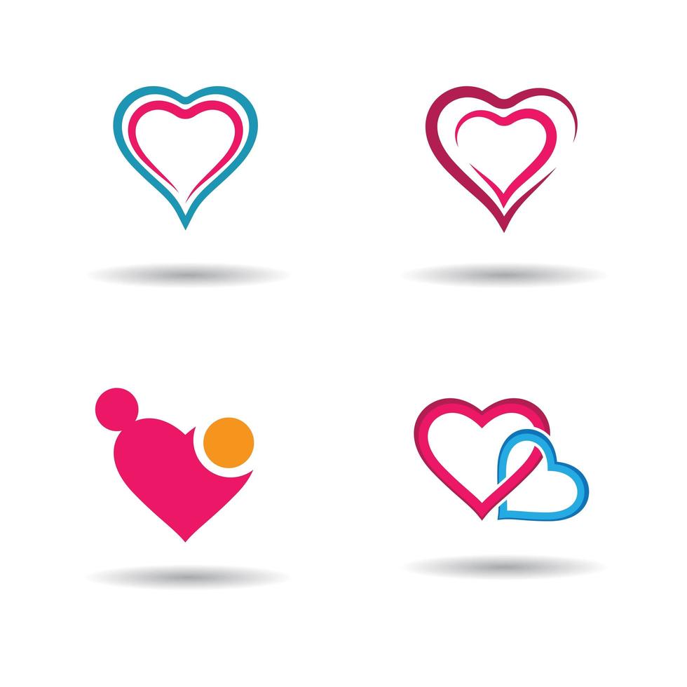 images de logo d'amour vecteur