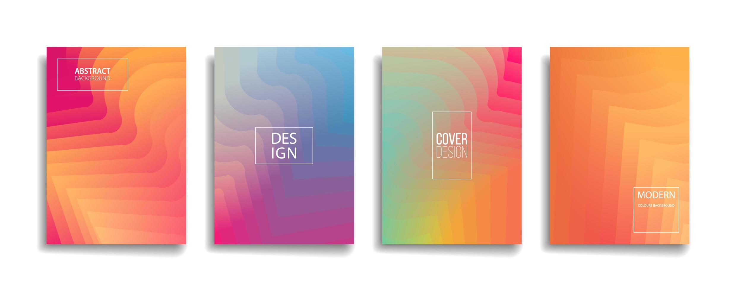 conception de couverture de fond de motif de ligne abstraite couleur dégradé lumineux vecteur
