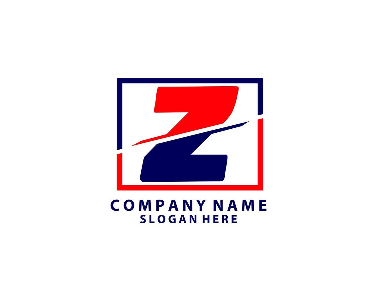 logo de la lettre initiale z. utilisable pour les logos d'entreprise. Élément de modèle de conception de logo vectoriel plat