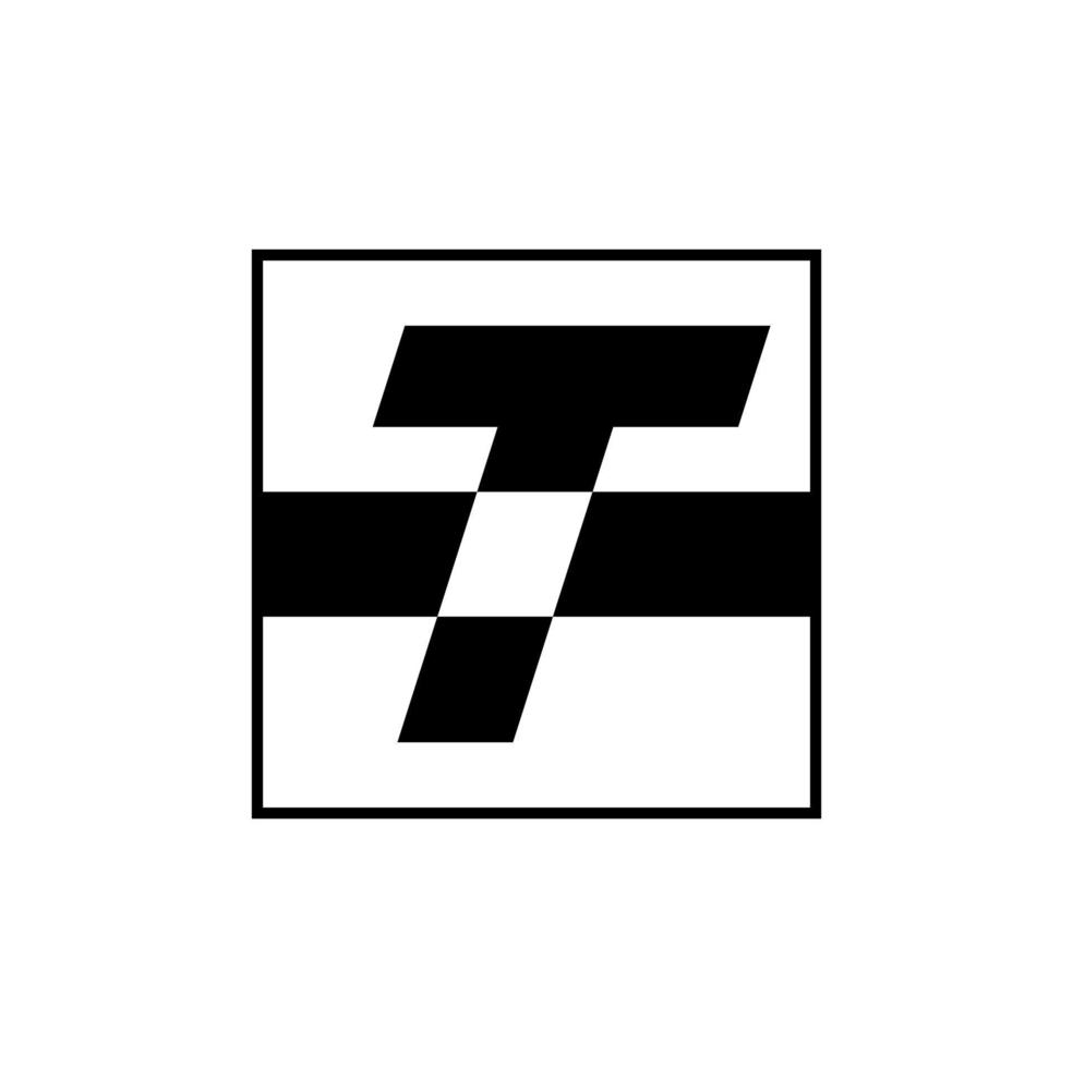 monogramme de lettres t. t typographie du logo de l'entreprise. vecteur