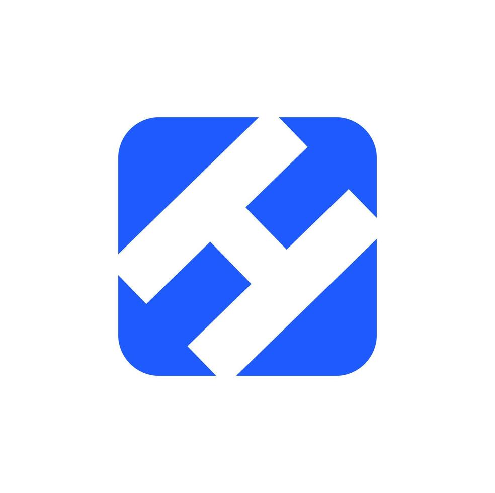 h monogramme de la société. h vecteur de logo d'entreprise avec la couleur bleue.