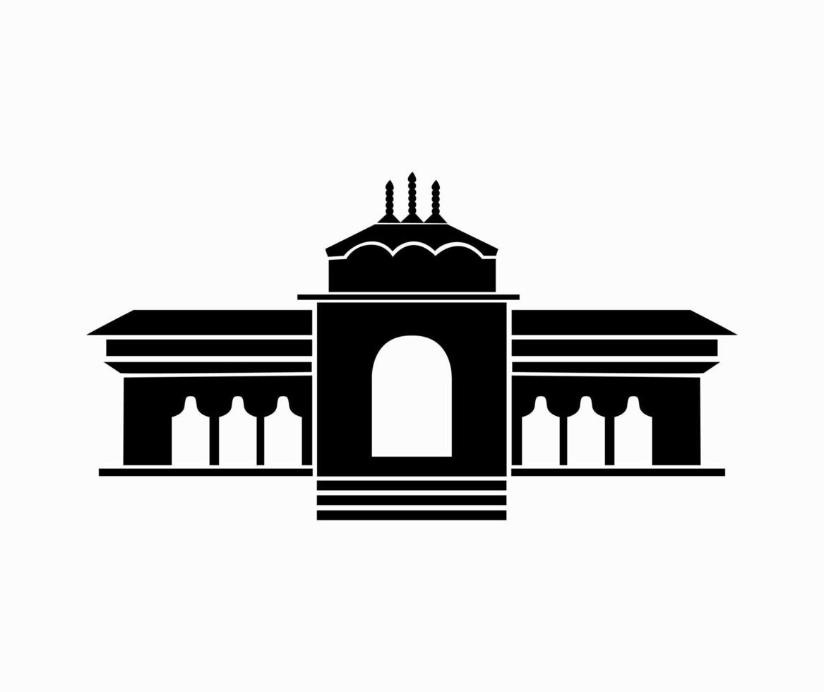 icône de vecteur de temple de badrinath. badrinath est un lieu saint et dham.