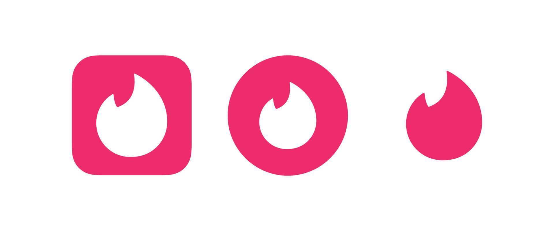 vecteur de logo de l'application tinder, vecteur gratuit de l'icône de l'application tinder