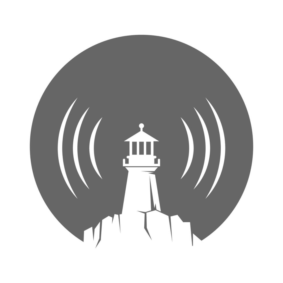 création d'icône logo phare vecteur