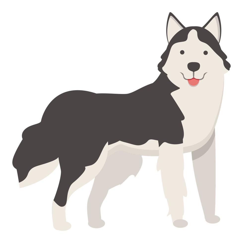 vecteur de dessin animé icône husky. chien sibérien