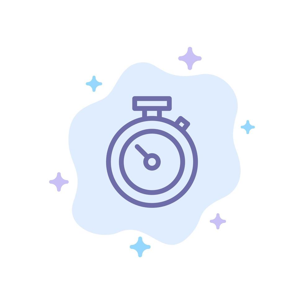 minuterie chronomètre montre temps icône bleue sur fond de nuage abstrait vecteur