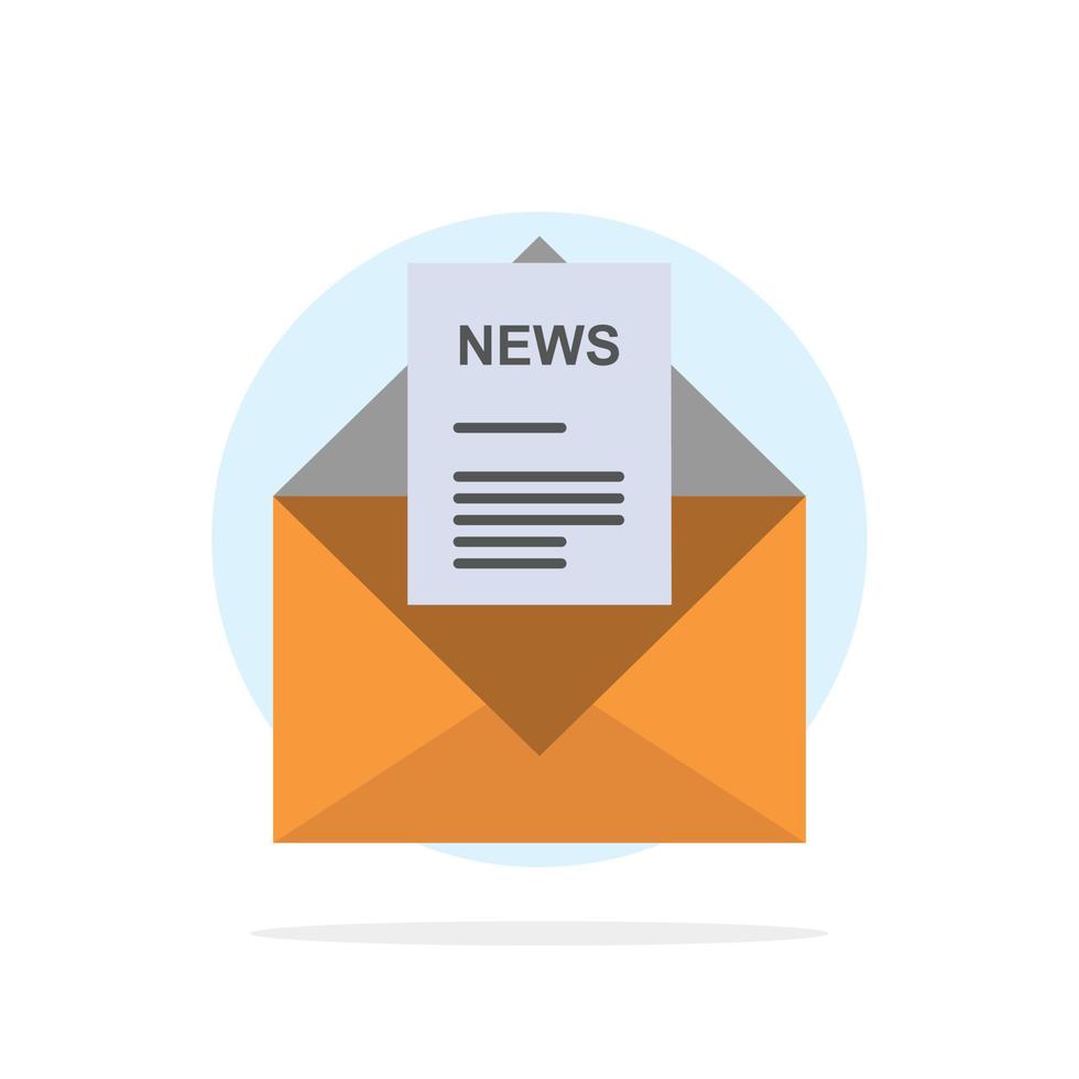 actualités e-mail affaires lettre correspondante cercle abstrait fond plat couleur icône vecteur