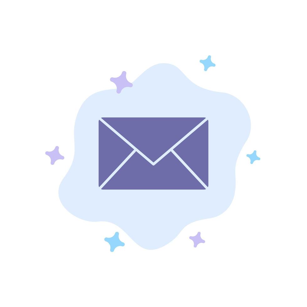 e-mail message sms icône bleue sur fond de nuage abstrait vecteur