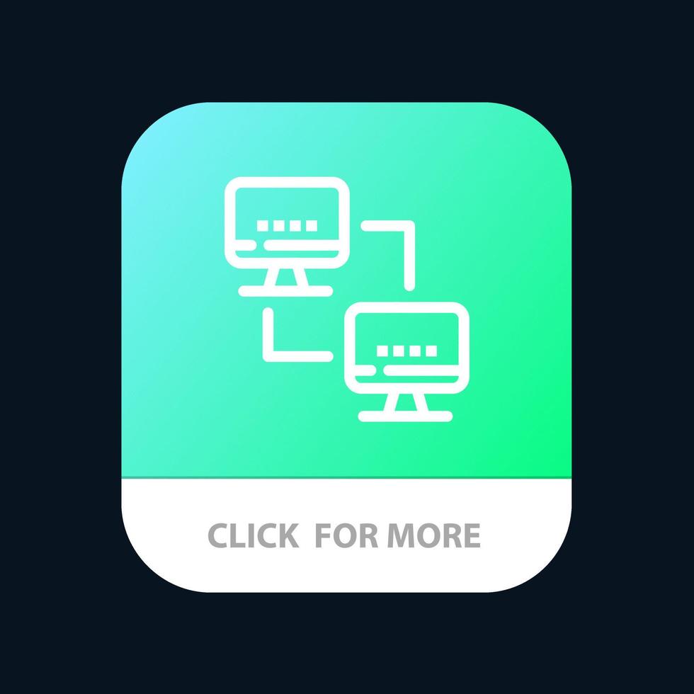 réseau informatique ordinateurs informatiques bouton d'application mobile version de ligne android et ios vecteur