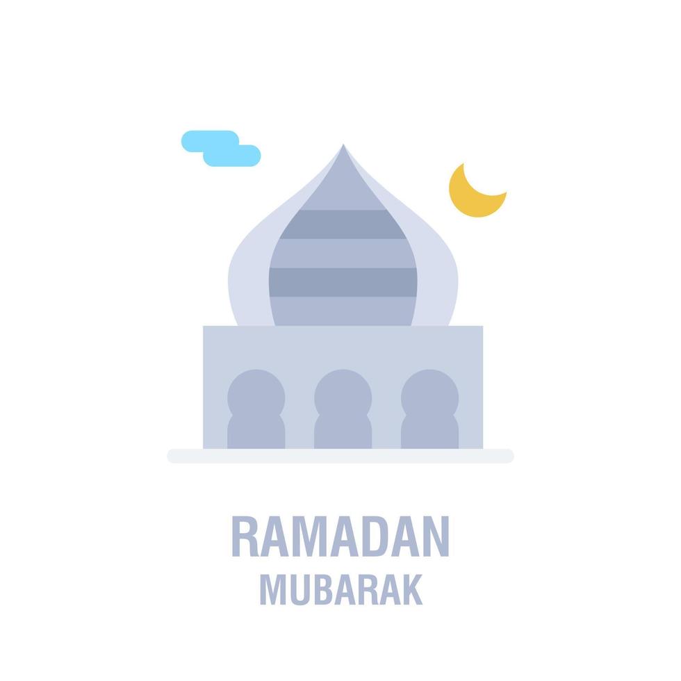 icônes de ramadan prière de l'islam musulman et icônes de fine ligne de ramadan kareem définir des symboles de style plat moderne isolés sur blanc pour l'infographie ou l'utilisation du web vecteur