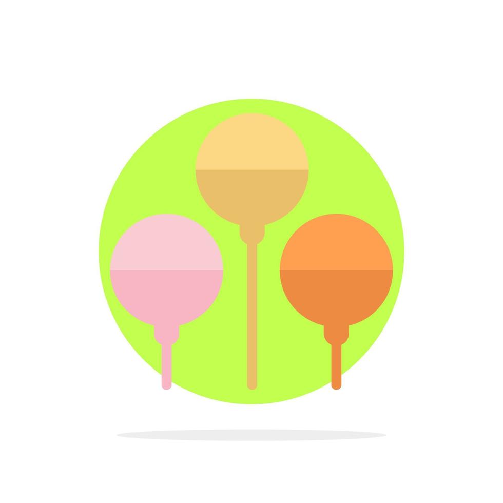 ballon pâques vacances abstrait cercle fond plat couleur icône vecteur