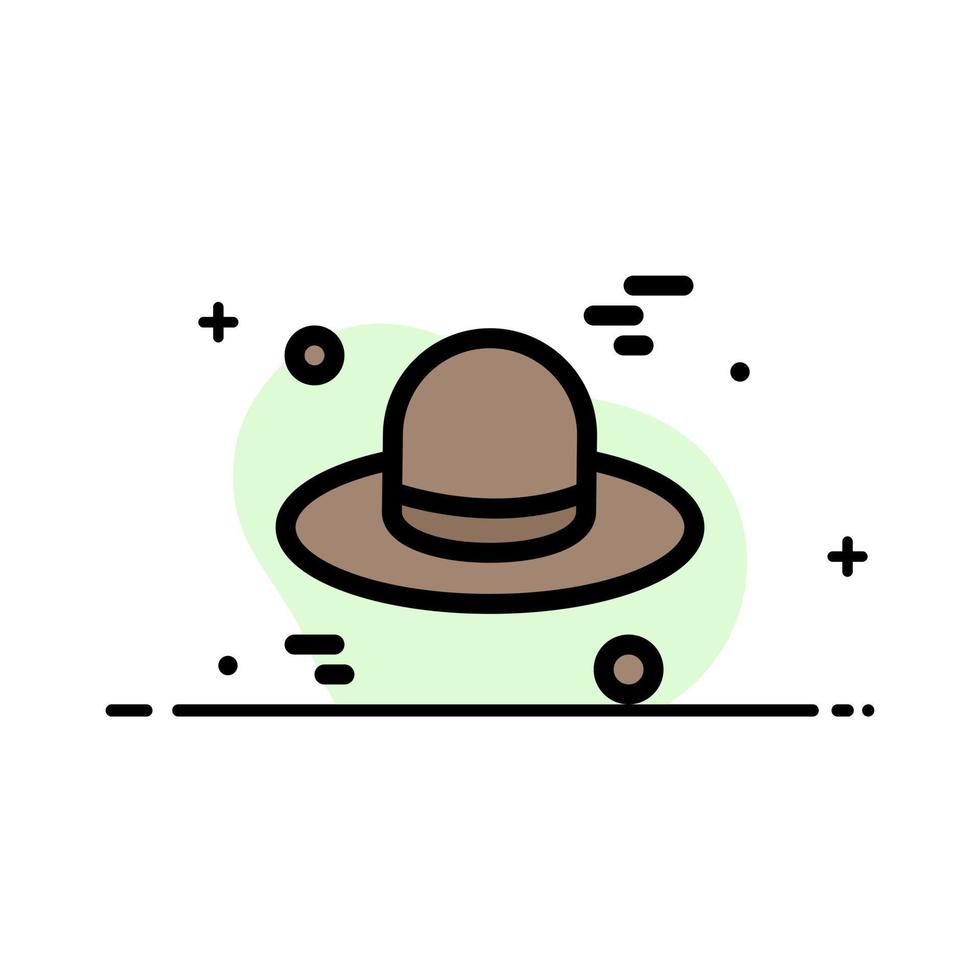 chapeau casquette canada affaires ligne plate remplie icône vecteur modèle de bannière