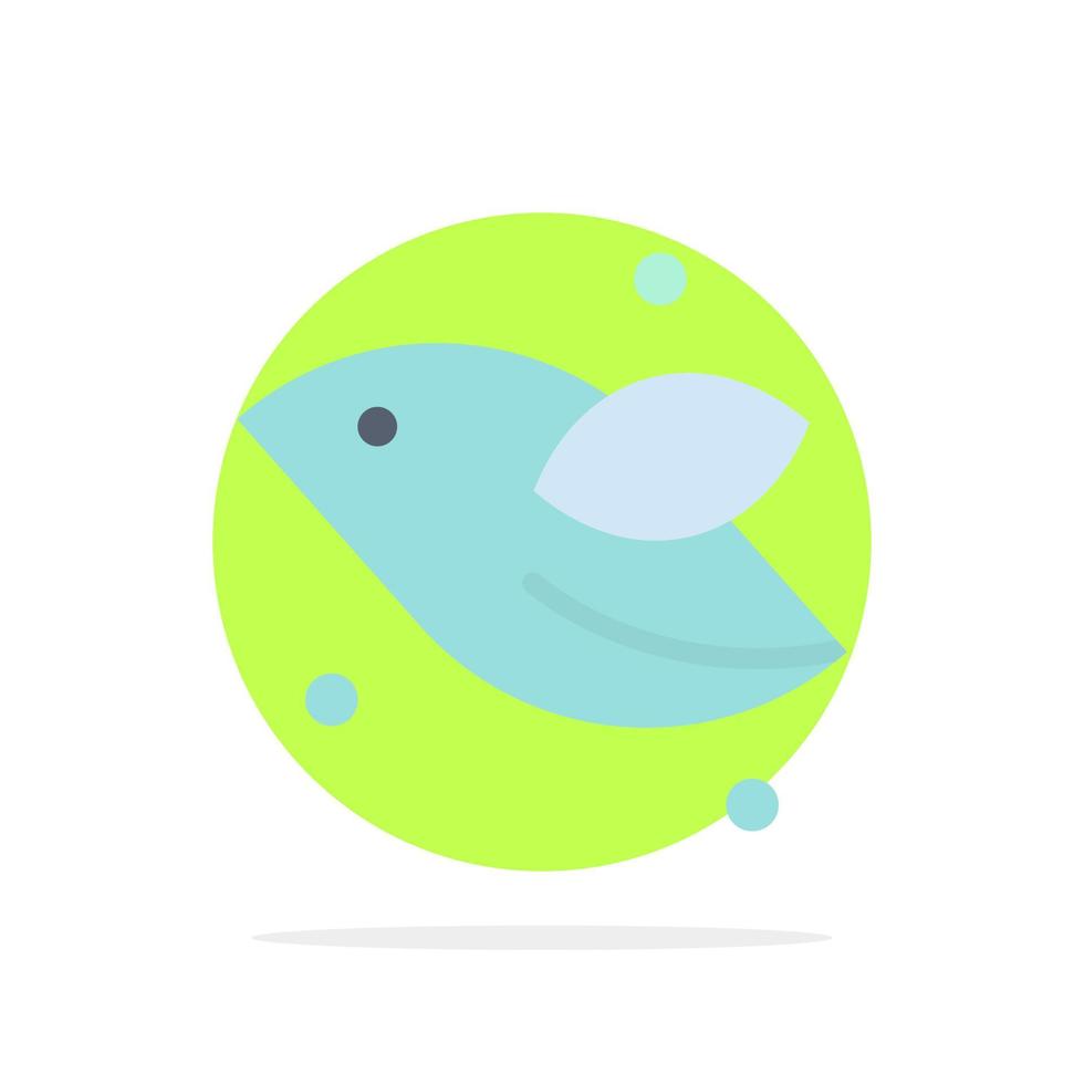 animal oiseau mouche printemps abstrait cercle fond plat couleur icône vecteur