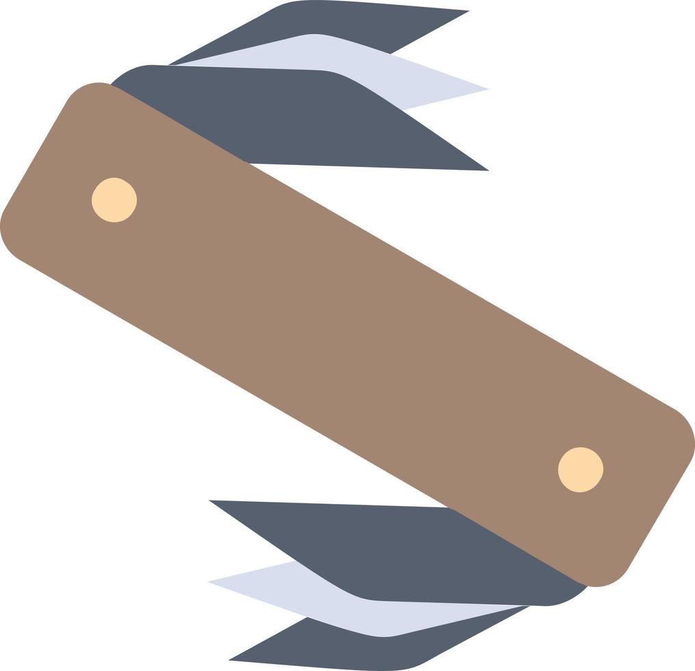 couteau armée camping suisse poche plat couleur icône vecteur