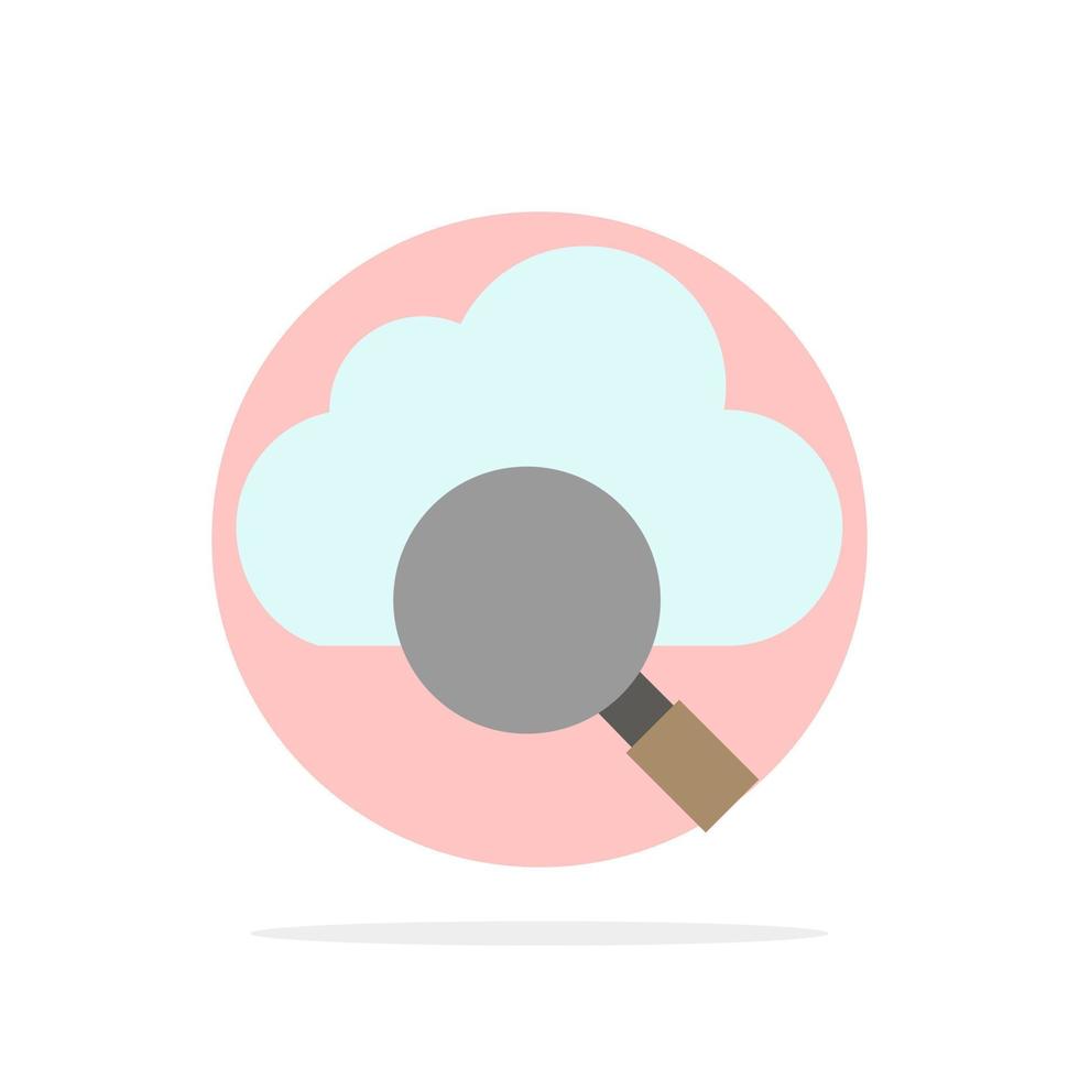 nuage recherche recherche abstrait cercle fond plat couleur icône vecteur