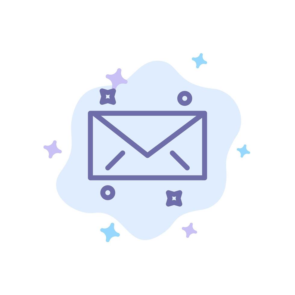message mail e-mail icône bleue sur fond de nuage abstrait vecteur