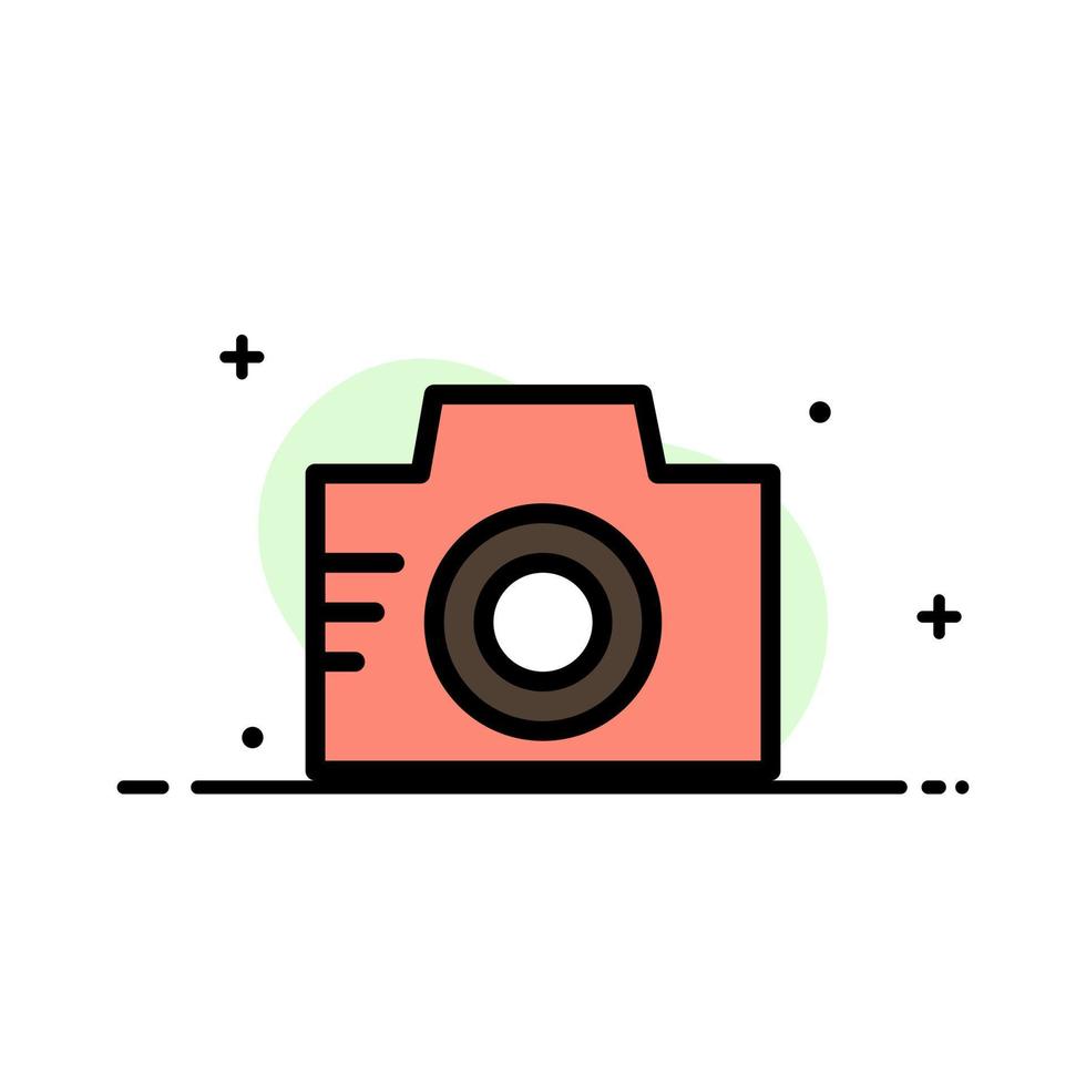 caméra image photo image entreprise ligne plate remplie icône vecteur modèle de bannière