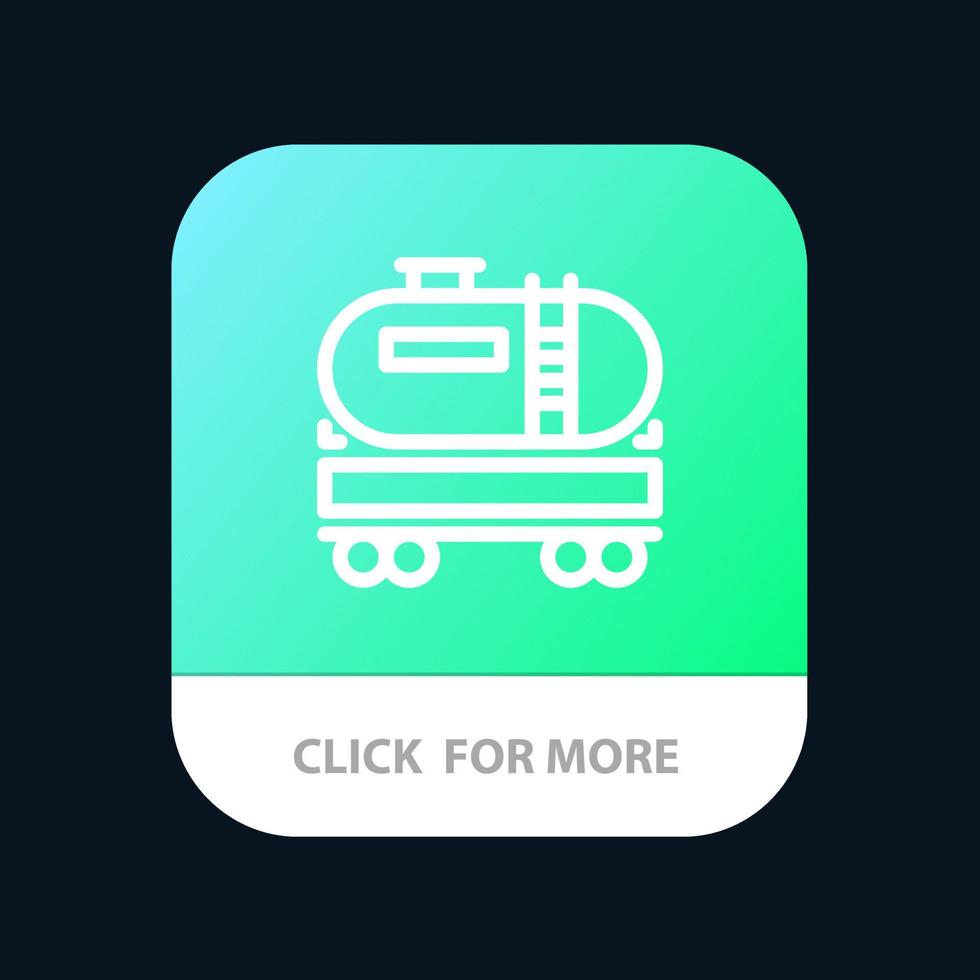 bouton d'application mobile de construction d'huile de tombereau de camion version de ligne android et ios vecteur
