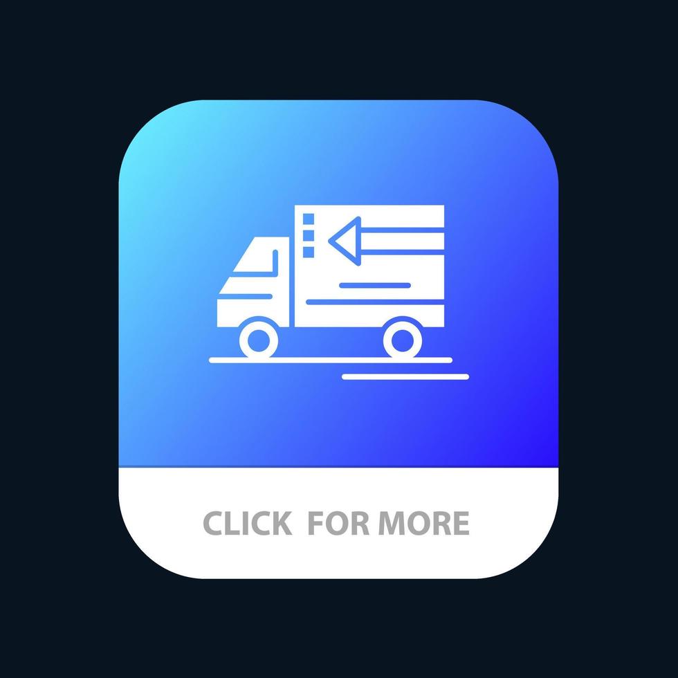 conception d'icône d'application mobile de véhicule de livraison de camion vecteur