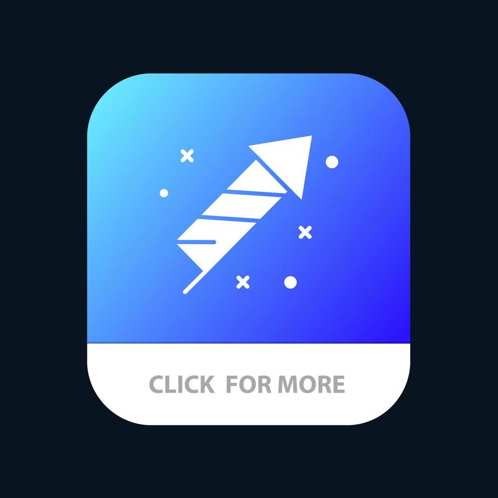 feu d'artifice bouton de l'application mobile du jour de pâques version glyphe android et ios vecteur