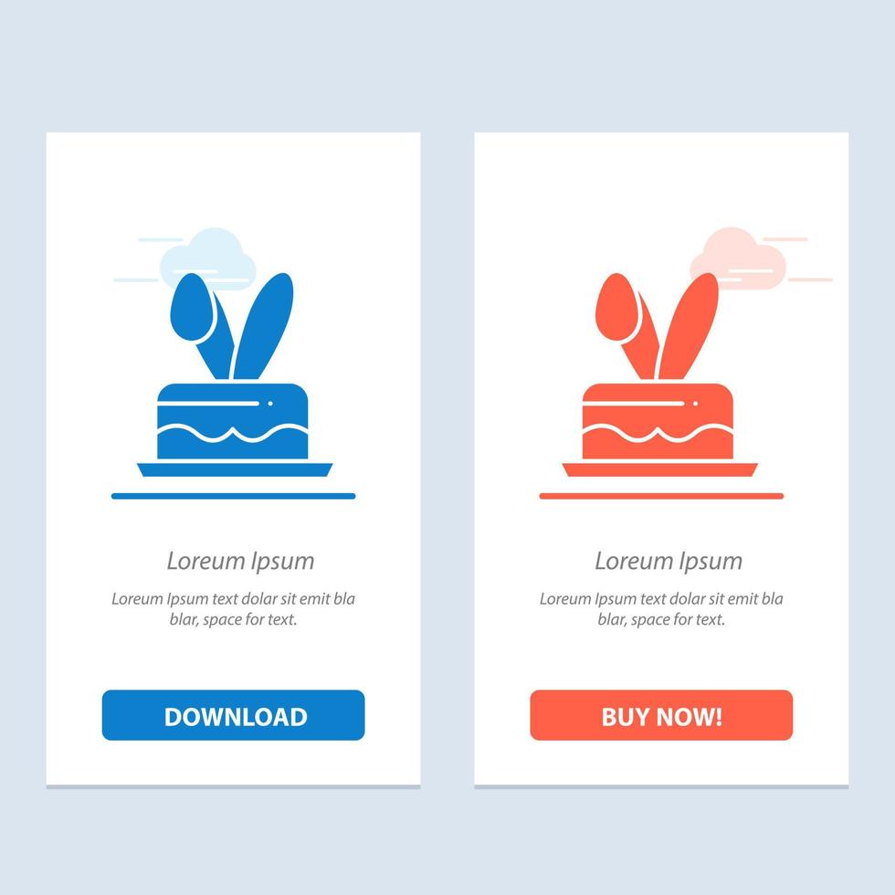 crack egg vacances de pâques bleu et rouge télécharger et acheter maintenant modèle de carte de widget web vecteur