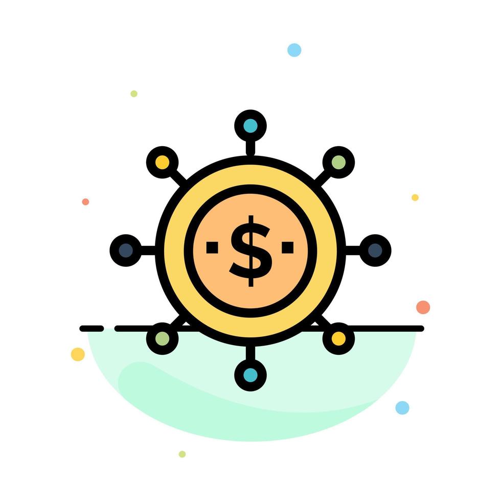 modèle d'icône de couleur plat abstrait moderne global d'économie d'entreprise vecteur