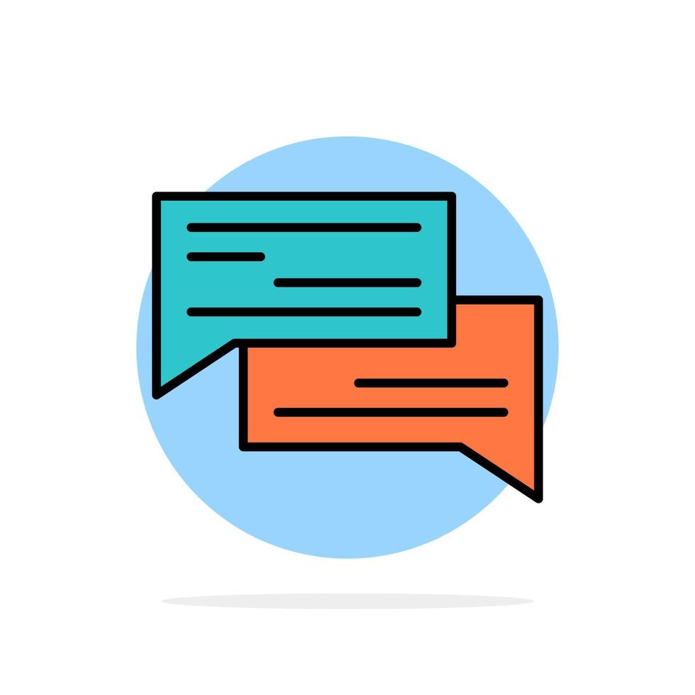 chat bulle bulles communication conversation discours social abstrait cercle fond plat couleur icône vecteur