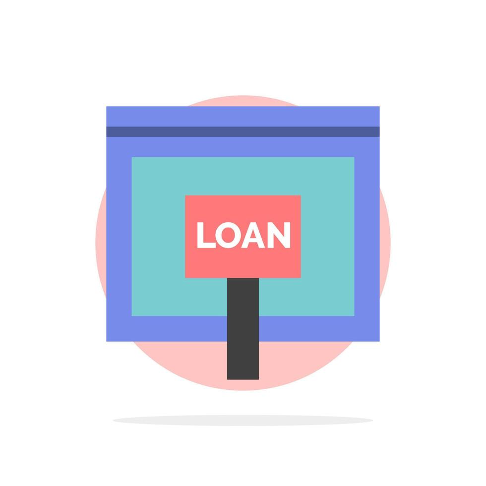 crédit internet prêt argent en ligne abstrait cercle fond plat couleur icône vecteur