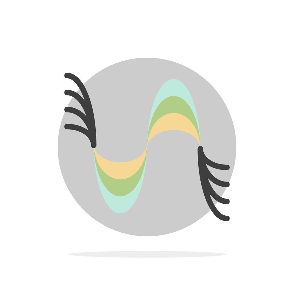 fréquence hertz pitch pression son abstrait cercle fond plat couleur icône vecteur