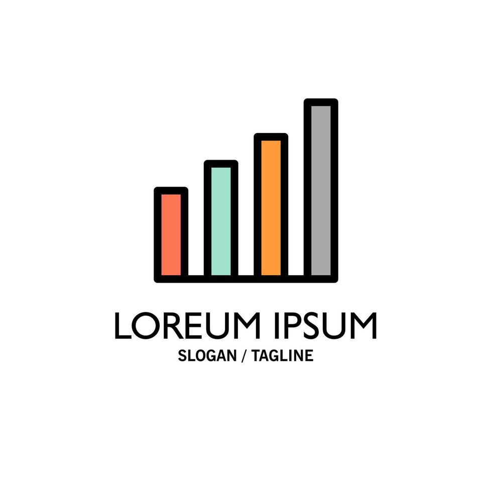 modèle de logo d'entreprise d'utilisateur de signal d'interface analytique couleur plate vecteur