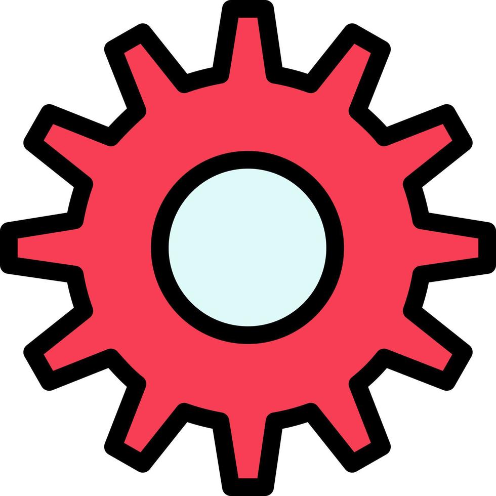 modèle de bannière d'icône de vecteur d'icône de couleur plate de réglage d'engrenage à crémaillère
