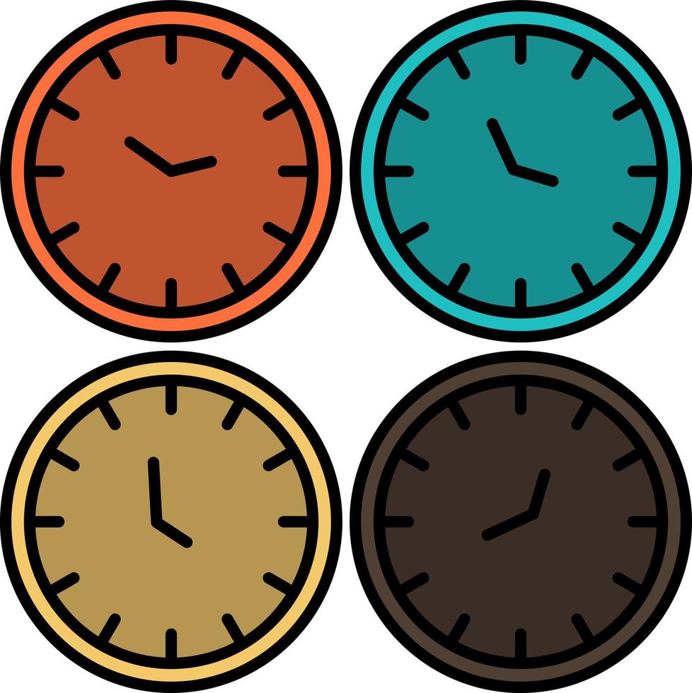 horloge horloges d'affaires horloges de bureau fuseau horaire horloges murales heure mondiale plat couleur icône vecteur icône modèle de bannière