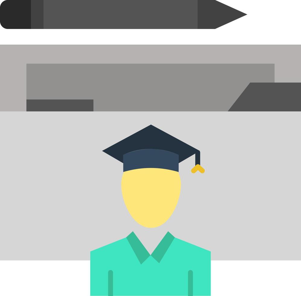 avatar éducation diplômé remise des diplômes érudit plat couleur icône vecteur icône modèle de bannière
