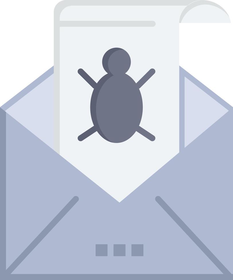 bogue e-mails e-mail malware spam menace virus plat couleur icône vecteur icône modèle de bannière