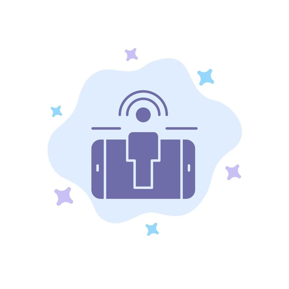 engagement utilisateur engagement utilisateur marketing icône bleue sur fond de nuage abstrait vecteur