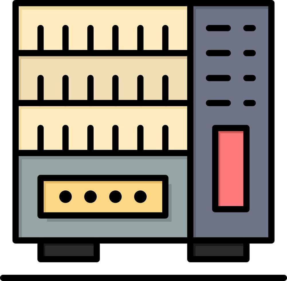 meuble intérieur armoire tiroir plat couleur icône vecteur icône modèle de bannière