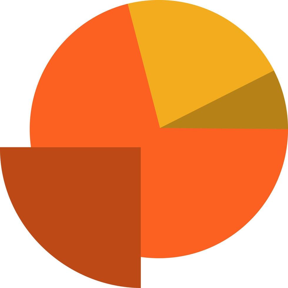 graphique analytique graphique à secteurs plat couleur icône vecteur icône modèle de bannière
